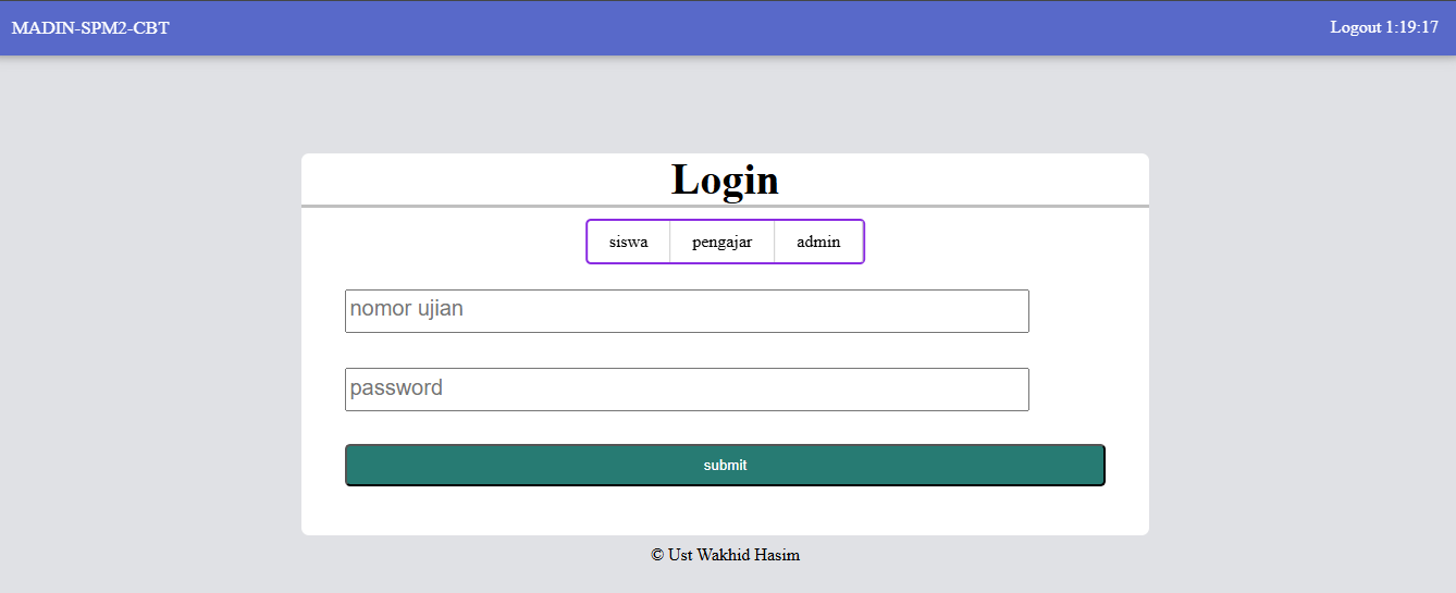 Ujian CBT (Computer Based Test) Madrasah Diniyah